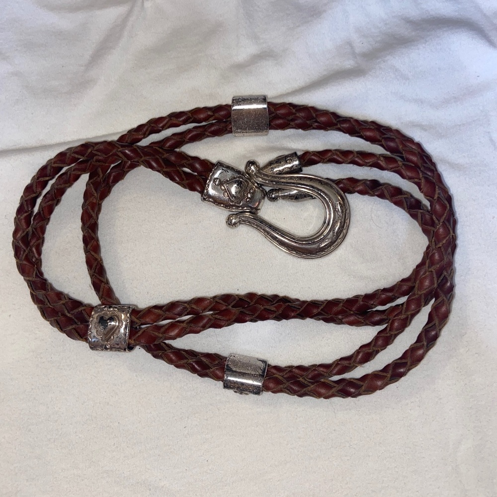Wester rope belt brown